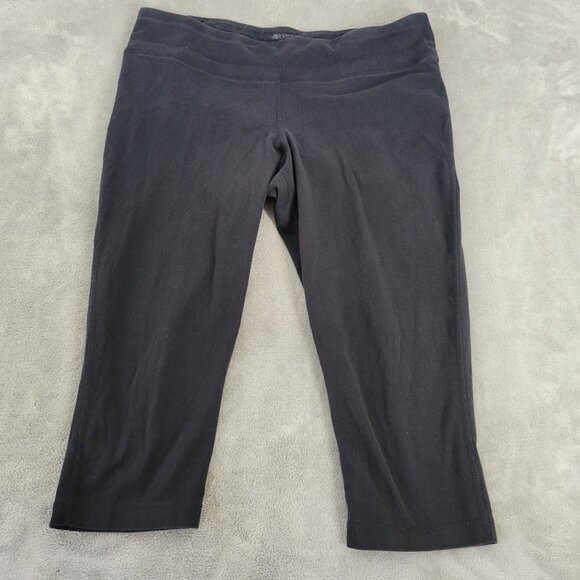 Ideology Womens Leggings Extra Large XL Pull On Black Cotton Blend BLA40E - Picture 1 of 9